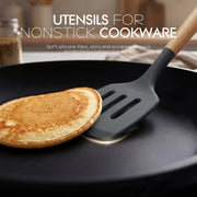 Oannao Silicone Utensil Set, Heat Resistant to 446F, Gray