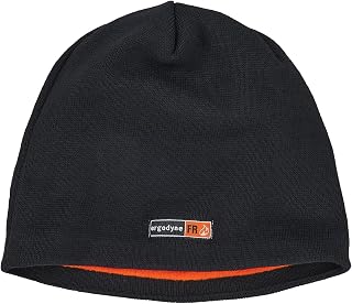 Ergodyne N-Ferno 6820 Fire Resistant Thermal Knit Beanie Cap, Black