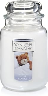 Yankee Candle Soft Blanket Scented, Classic 22oz Large Jar Single Wick Candle, Over 110 Hours of Burn Time