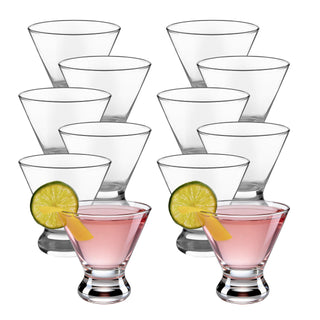 Libbey Cosmopolitan Stemless Martini Glasses Set of 12 – Cocktail Cups