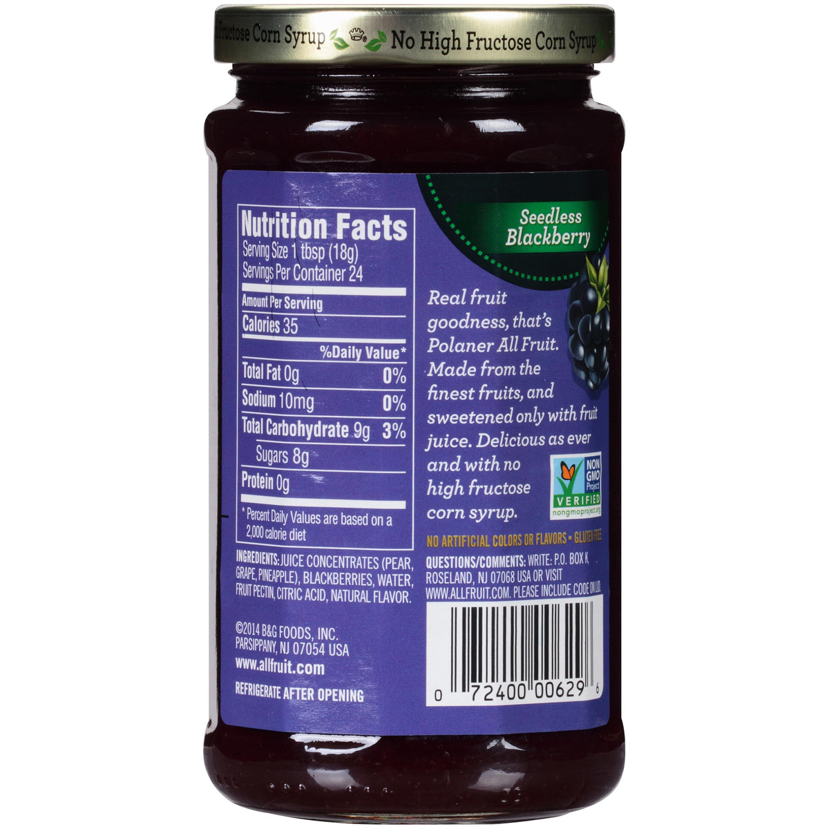 All Fruit Spreadable Fruit by Polaner – 15.25 Ounce (Pack of 1), Seedless, Model 001629