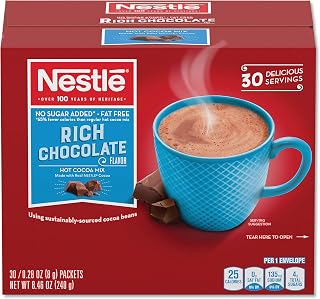 Nestle Cocoa Mix No Sugar Added 30 Count .28 Oz Packets