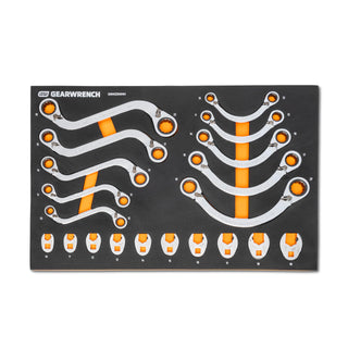 20 Piece Metric Specialty Ratcheting Wrench Set by GEARWRENCH – Alloy Steel, Orange, Model GWMSSRWMM