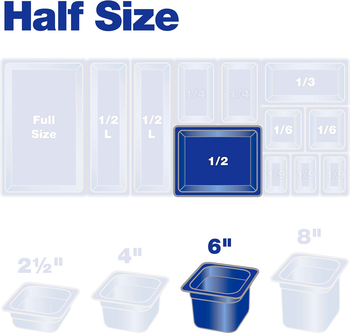 High Heat Food Pan by Carlisle FoodService Products – Half Size (Pack of 1), 8.7 quarts, Amber, Model 10422B13