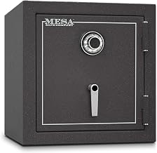 Mesa Safe MBF2020C All Steel Burglary and Fire Safe with Combination Lock, 3.3-Cubic Feet, Hammered Grey