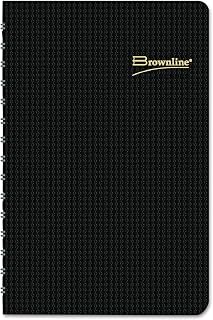 Rediform Brownline 2014 DuraFlex Daily Planner, Twin-Wire, Black, 8 x 5 Inches (CB634V.BLK)