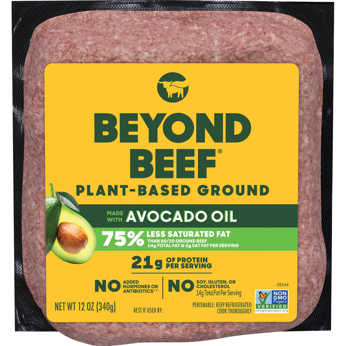 Beyond Beef Plant Based Ground Brick by BEYOND MEAT – 12 Ounce, Brown