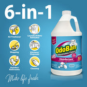 Disinfectant Concentrate and Odor Eliminator by OdoBan – 128 Fl Oz (Pack of 2), Plastic, Clear, Pack of 2, Model 911801