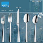 Amefa Moderno / 3.35" H x 9.84" L x 4.5" W / Casual Flatware Sets