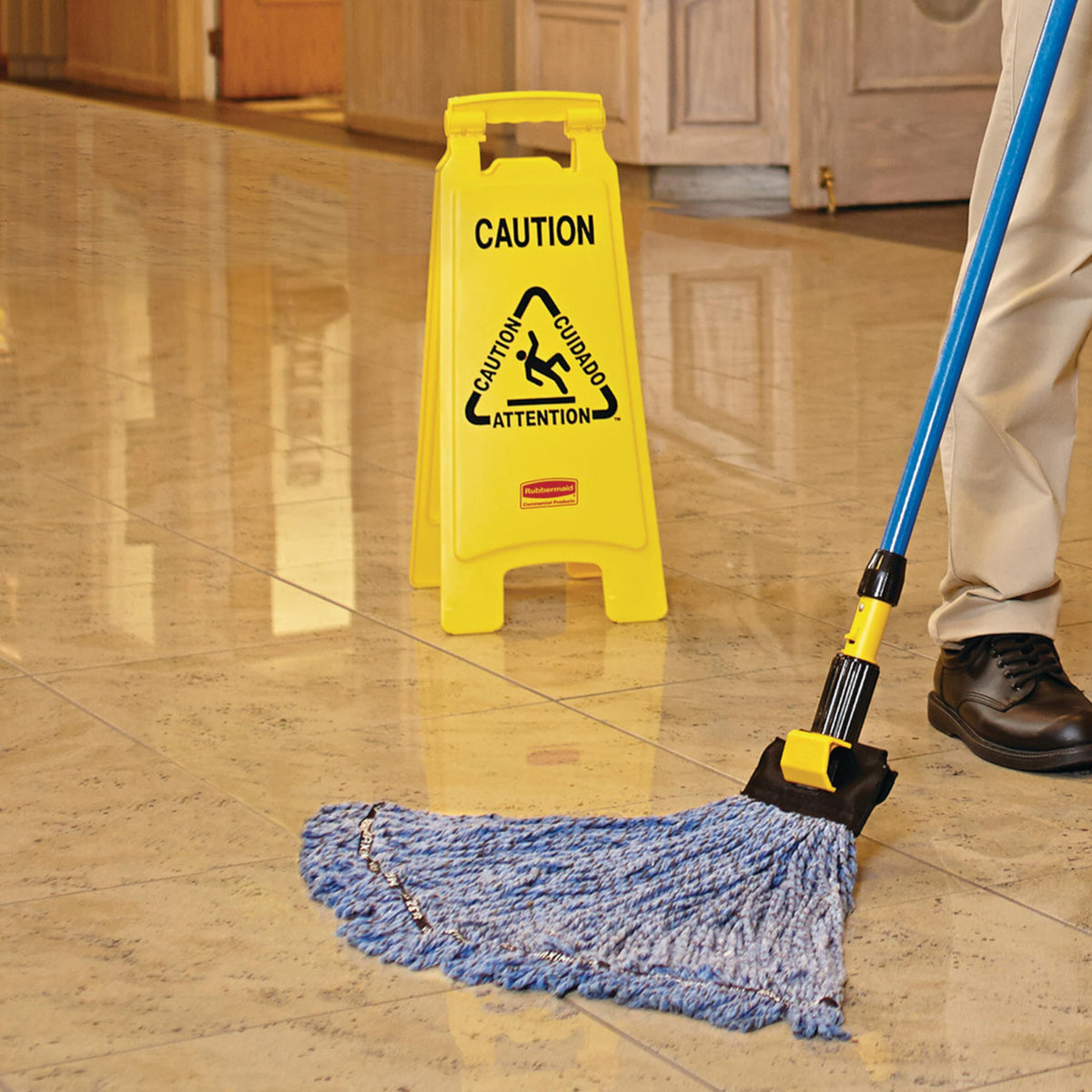 Rubbermaid Commercial Products Yellow 2-Sided / 26 inch / Caution Sign Signs