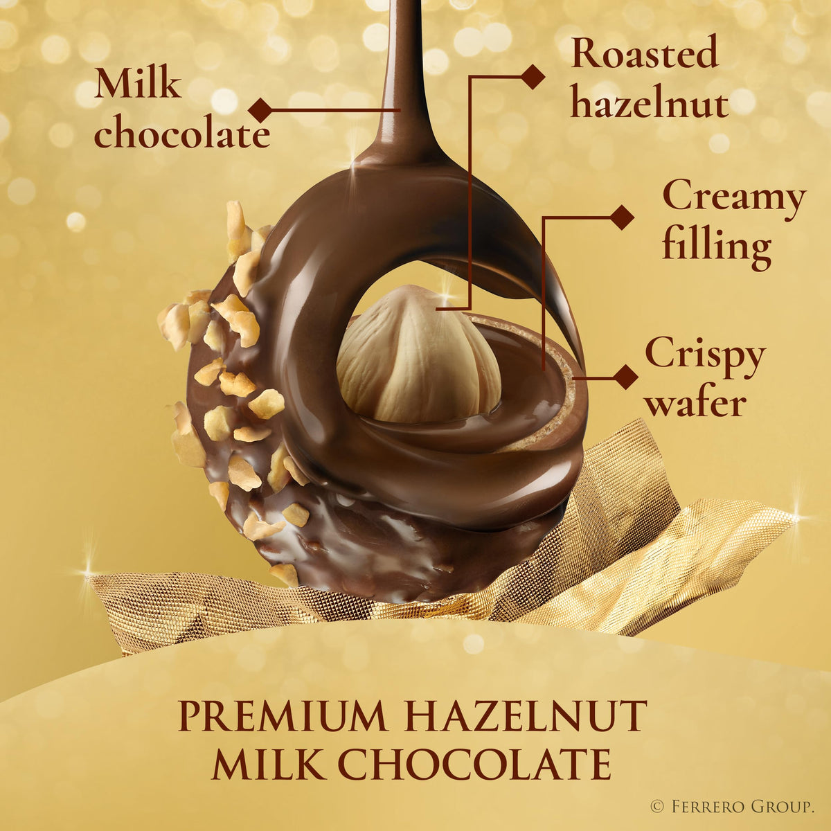 Chocolate Candy by Ferrero Rocher – 42 Count, Model 00009800120420