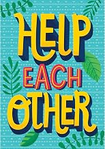Carson Dellosa Education Carson Dellosa One World Help Each Other Poster, Motivational 13.37" x 19" Wall Art With Positive Affirmation for Bulletin Board, Classroom Decor, School Counselor Office Must Haves