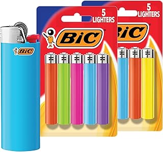 BIC Maxi Pocket Lighters, Dependable, Long-Lasting, 10-Pack, Assorted