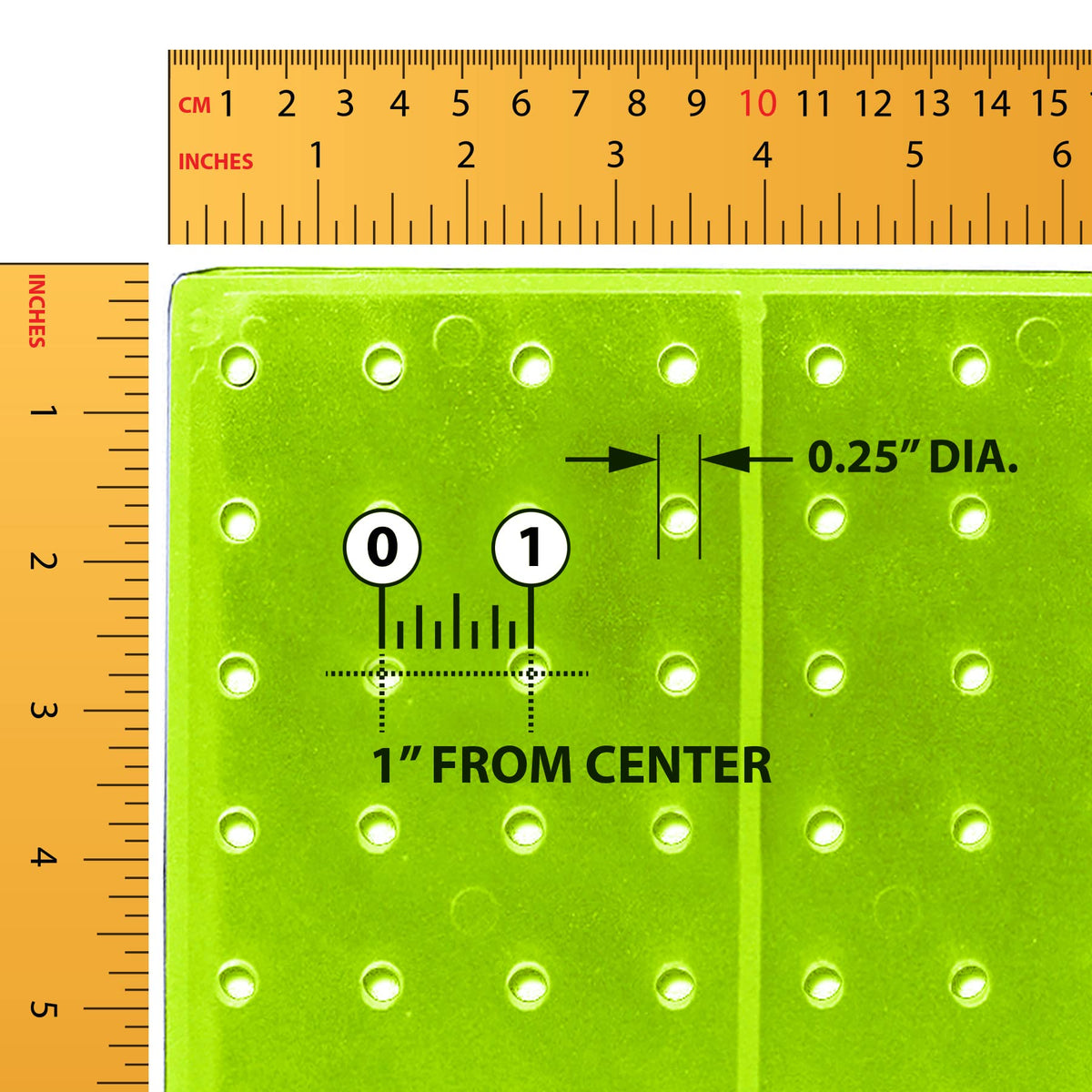 Azar Displays Pegboard + Hooks / Green / 8"W x 20"H Display Racks