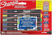 Sharpie Creative Marker Acryl-Farbstifte | Wasserbasierte Farbmarker mit Pinselspitze | Schulsachen | 5 Stück