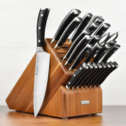 Wusthof 26 Piece Knife Block Set by Wüsthof – 26 Piece, Forged High Carbon Stainless Steel, black;tan, Pack of 26, Model Classic Ikon