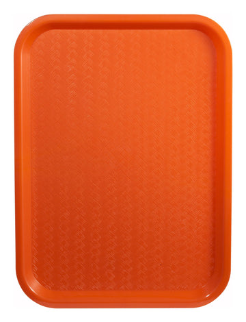 Fast Food Tray by Winco – 14" x 18", Plastic, Orange, Model FFT-1418O
