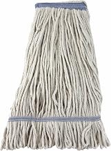 Winco 24 oz White Mop Head, Yarn, Looped End | Great for Floor Cleaning, Kitchen Floors, Dining Areas and Facility Care