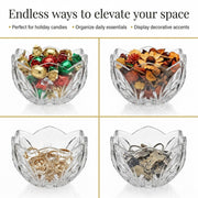Godinger Shannon Crystal Square Bowl, Clear Glass, 5.5 Inch