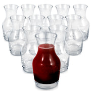 Set of 12 Mini Glass Wine Carafe by Stock Your Home – 6 oz, 6.0 ounces, Glass, Clear, Pack of 12