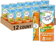 Crystal Light Powdered Drink Mix, 60 Pitcher pkts, Peach Mango Green Tea | Made with Real Green Tea, Each Pitcher Packet Makes a 2-Quart Pitcher