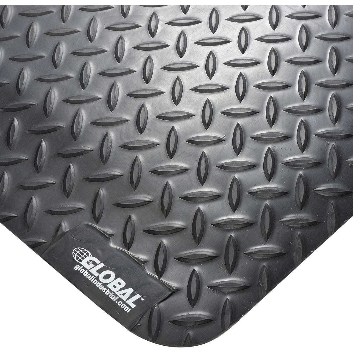 36" W x 60" L Diamond Plate Ergonomic Anti Fatigue Mat by Global Industrial – 60"L x 36"W x 15.6"Th, Vinyl/PVC Closed-Cell Foam, Black, Model 39267090030000500