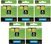 DYMO D1 Polyester High-Performance Label Cartridge CARTRIDGE,TAPE,4500BKONYW 5715-06 (Pack of5)