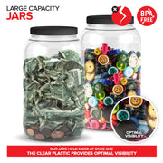 Stock Your Home 1 Gallon / 2.0 / Black Food Jars & Canisters