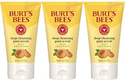 Burt's Bees Deep Cleansing Pore Scrub with Peach and Willow Bark, 4 Ounces, Pack of 3