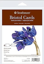 Strathmore 400 Series Cards, Bristol, 5x6.875 inches, 6 Pack, Envelopes Included - Blank Greeting Cards for Weddings, Events, Birthdays