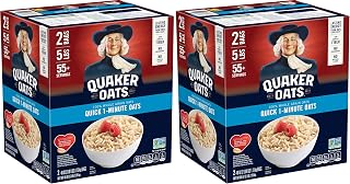 Quaker Quick 1-Minute Oatmeal,Non GMO Project Verified,2.5 Pound,(Pack of 4)