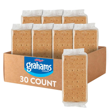 Grahams Crackers, Original 5.33oz Bulk (30 count) by Kellogg's – 5.33 Ounce (Pack of 30), Pack of 30, Model 3010018431