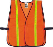 Ergodyne GloWear 8040HL Non-Certified Hi-Gloss High Visibility Vest, One Size, Orange