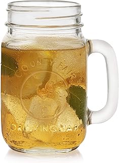Libbey County Fair Drinking Jar Glasses, Set of 12 (Frustration Free Packaging)
