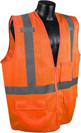 Radians SV27-2ZOM-3X Multipurpose Surveyor Class 2 Safety Vest, Hi-Viz Orange, 3X-Large