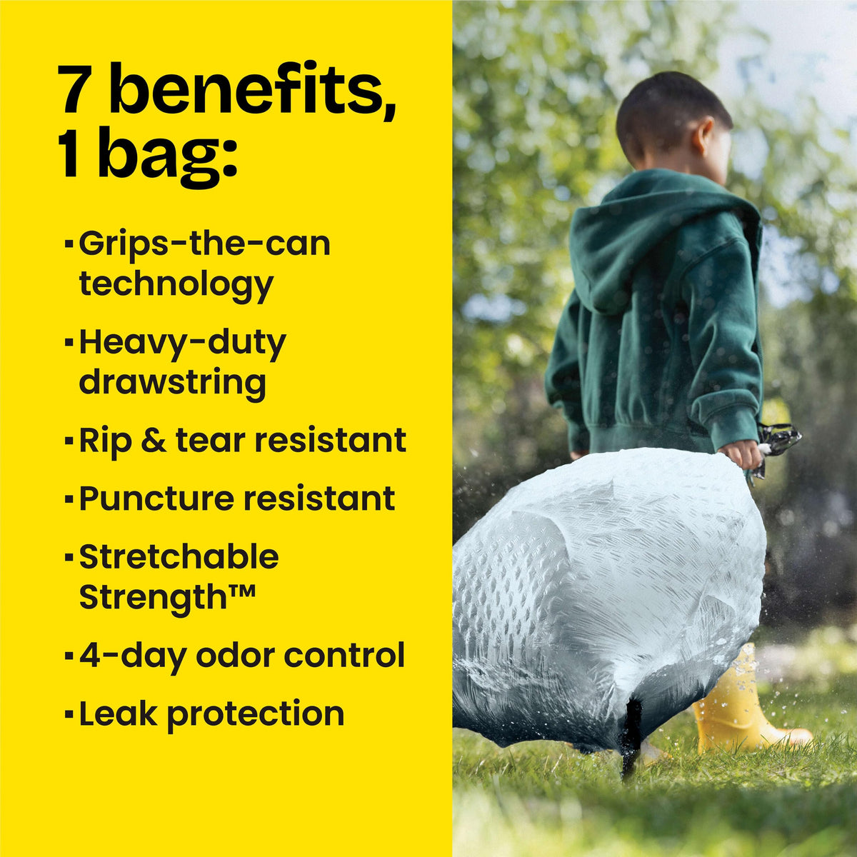 ForceFlex Tall Kitchen Trash Bags by Glad – 40 Count (Pack of 1), 13.0 gallons, Plastic, Gray, Model 78459