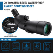 Barska 20-60x65mm / 20-60x65 / Black Spotting Scopes