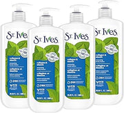 St. Ives Renewing Hand & Body Lotion for Women with Pump, Daily Moisturizer Collagen Elastin for Dry Skin, Made with 100% Natural Moisturizers, 21 fl oz, 4 Pack