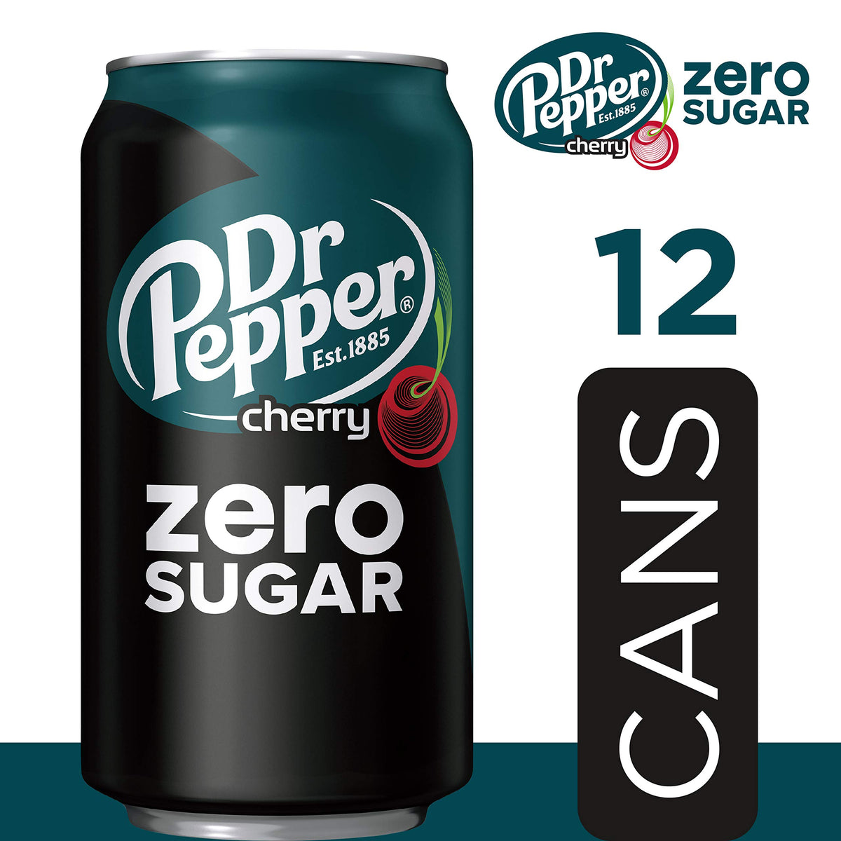 Dr Pepper Zero Sugar Cherry / 12 Fl Oz (Pack of 24) / 1 Soft Drinks