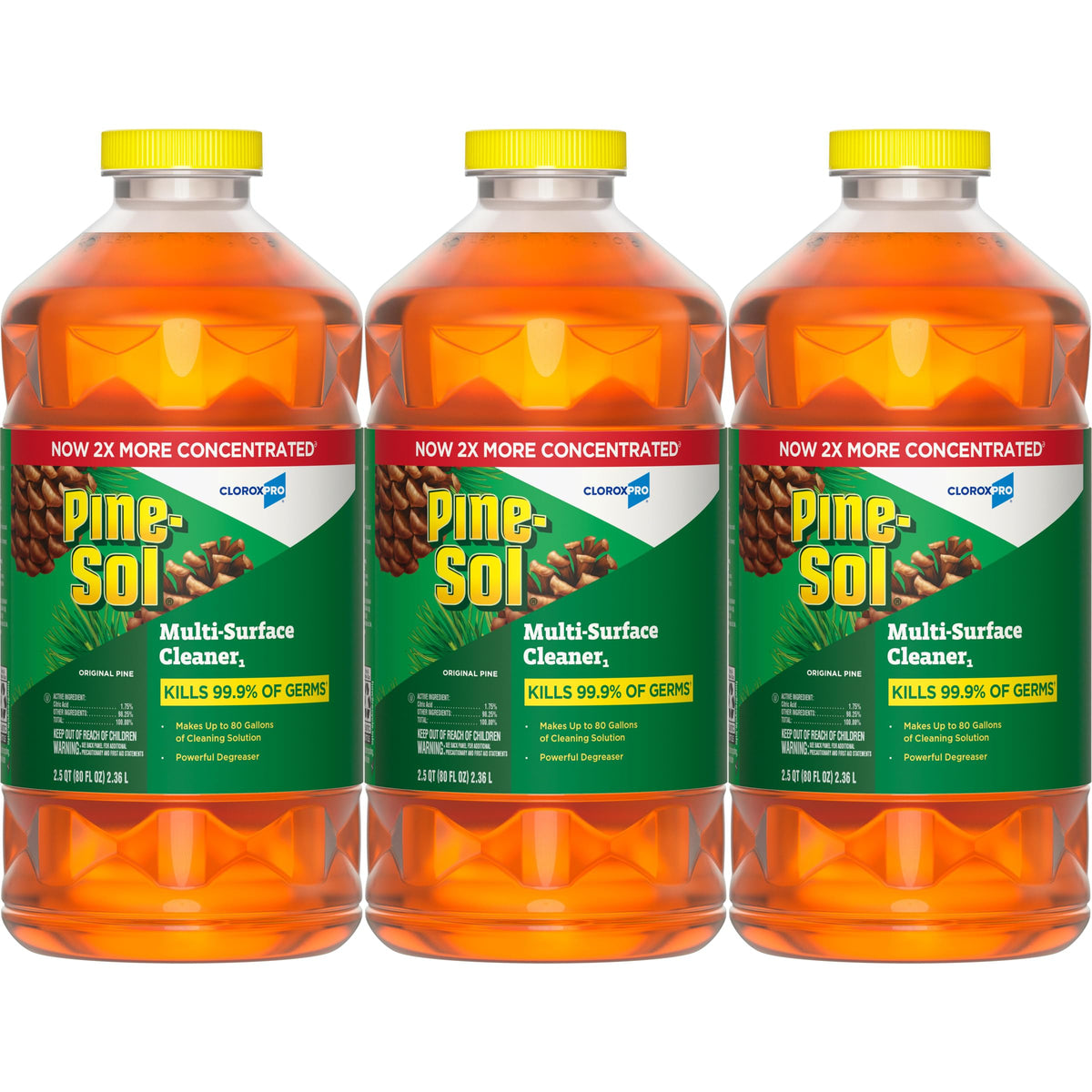 Pine-Sol CloroxPro Multi-Surface Cleaner, Original Pine, 80 fl. oz., 3 Pack
