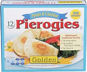 Golden Potato and Cheddar Cheese Pierogies, 16 Ounce -- 12 per case.