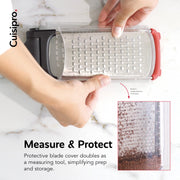 Surface Glide Technology Stainless Steel Folding Handle Grater by Cuisipro – Coarse Grater, Stainless Steel, Model 746811