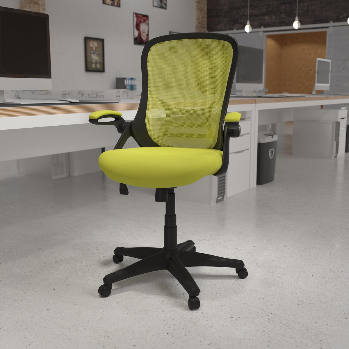 Flash Furniture Green / Set of 1 / Contemporary Home Office Desk Chairs
