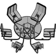Global Industrial Black / 98"L x 98"W x 32"H / Industrial Picnic Tables