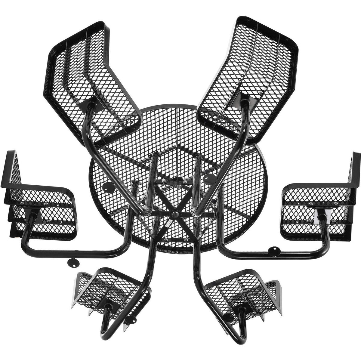 Global Industrial Black / 98"L x 98"W x 32"H / Industrial Picnic Tables