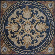 Geometric Art - Marble Mosaic Design by Mozaico – 24" x 24", Marble, Multicolor, Model MG485_AMZ