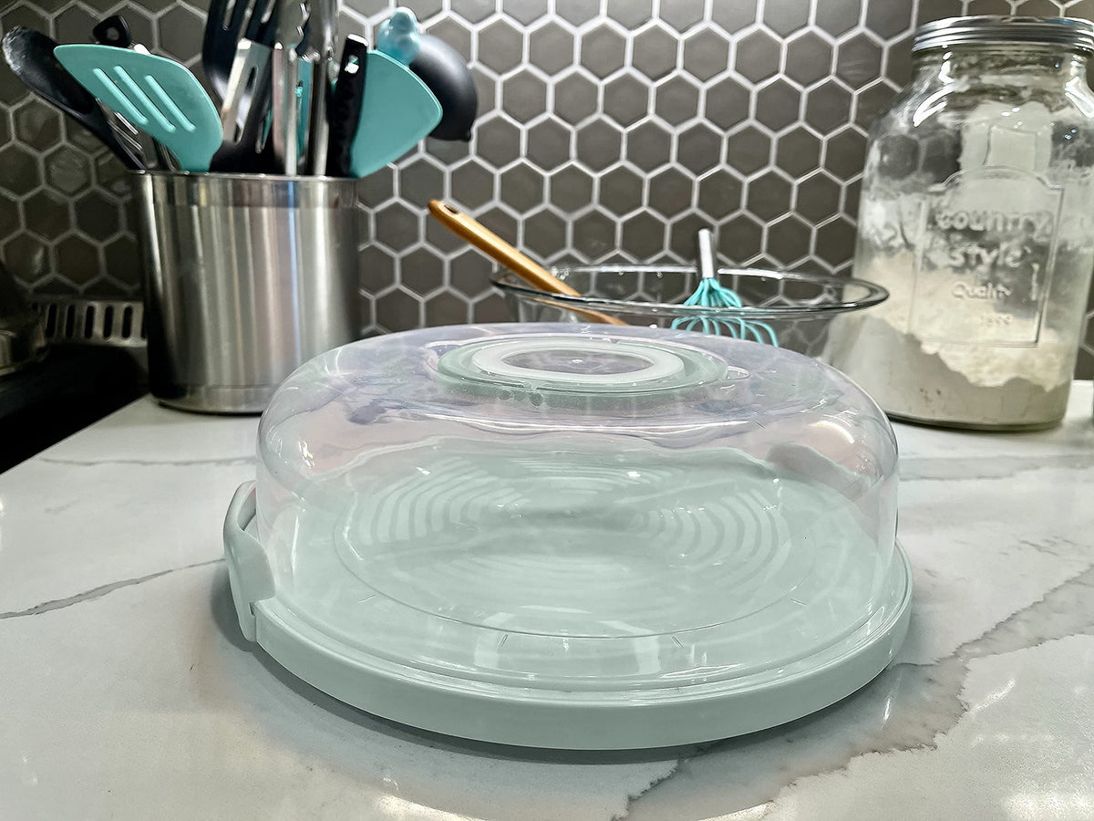 Top Shelf Elements Pie Carrier, 12 Inch Plastic, Green
