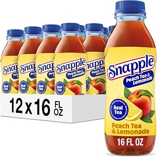 Snapple Peach Tea Lemonade, 16 fl oz, Pack of 12