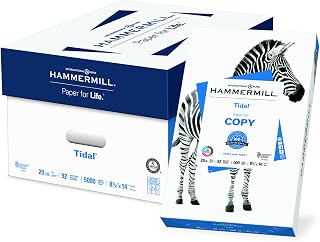Hammermill Printer Paper, 20 lb Tidal Copy Paper, 8.5 x 14 - 10 Ream (5,000 Sheets) - 92 Bright, Made in the USA, 162016C