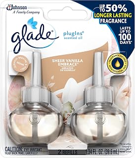 Glade Plugins Refills Sheer Vanilla Embrace 1.34 FL OZ, 2 CT